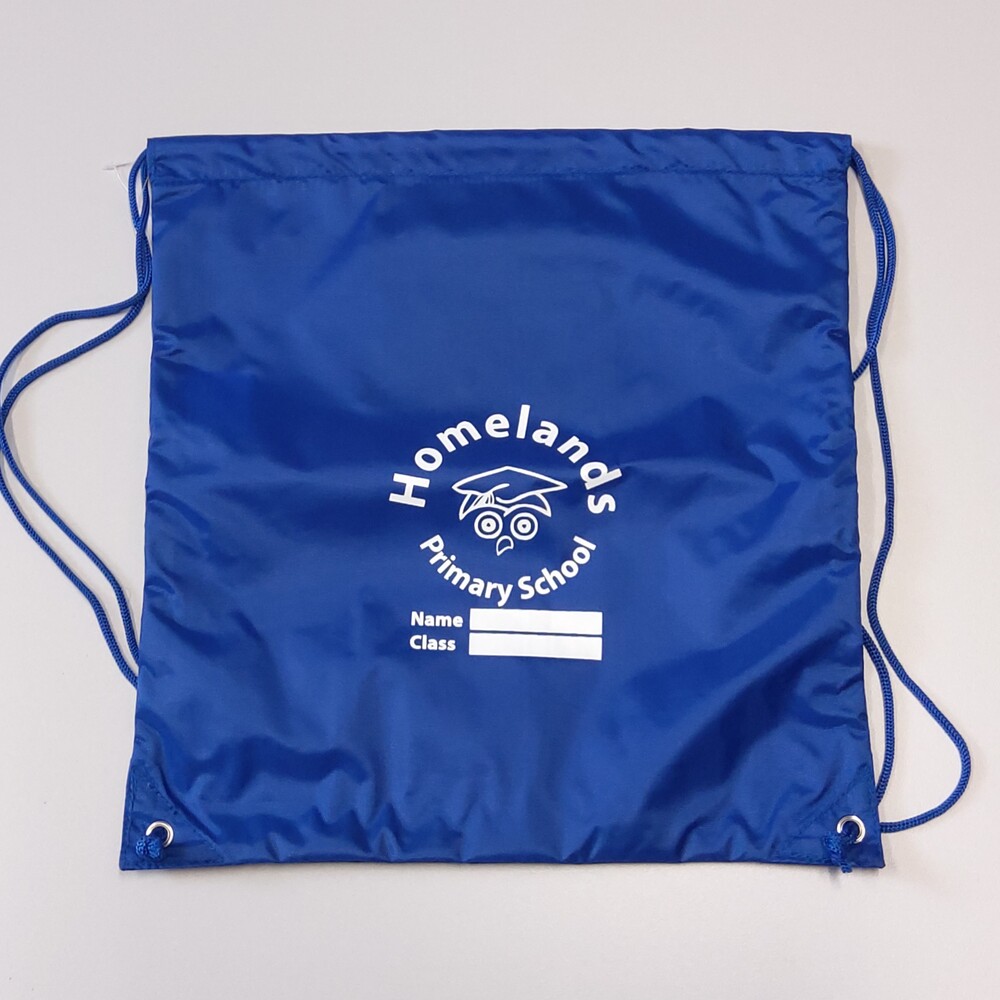Homelands Primary School - HOMELANDS PE BAG, PE Kit