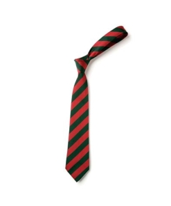 Sherwell Valley Primary School - BS68 Tie Broad Stripe design Red / Green, Ties, Uniform Items