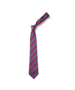 Priory RC Primary - Broad Stripe Design Tie Red Royal (BS80), Uniform Items, Ties