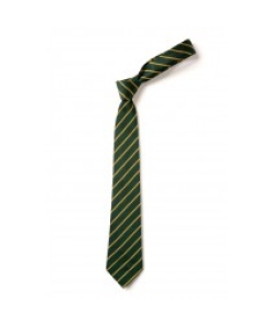 Green tie with thin gold stripes TS11, All Saints Babbacombe, Ties